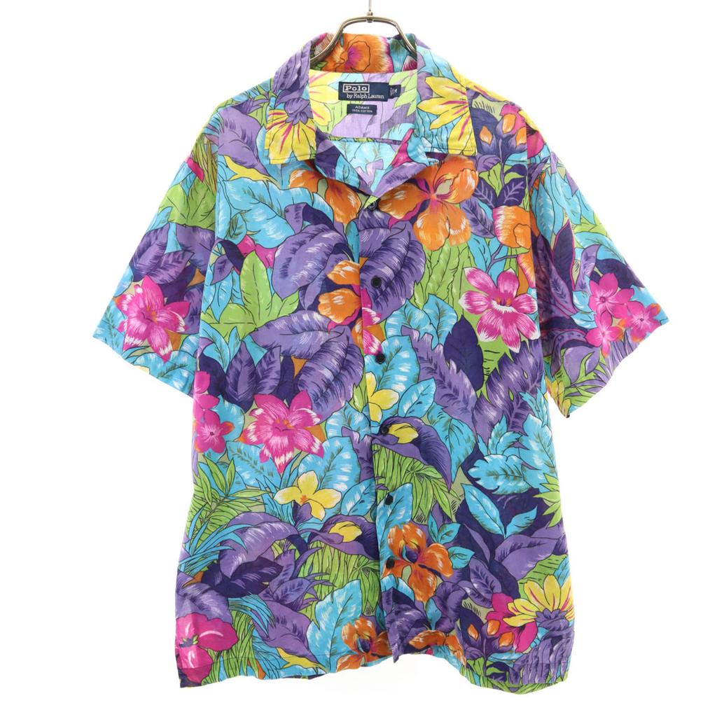 Polo by Ralph Lauren 90s Old open collar Floral Short sleeve Open collar shirt Men's Used
