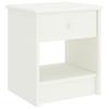 Day and Night - Day and Night Solid White Mango Wood Bedside Table 35x30x40 Cm