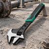 Multifunctional Adjustable Wrench NonSlip Grip with Side Hand Tool for Plumbers,