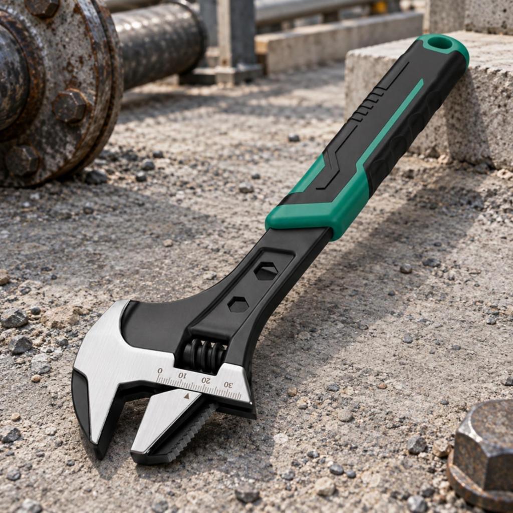 Multifunctional Adjustable Wrench NonSlip Grip with Side Hand Tool for Plumbers,