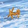 Non-fading Aluminum Starfish Ring: European & American Marine-Inspired Women's Jewelry