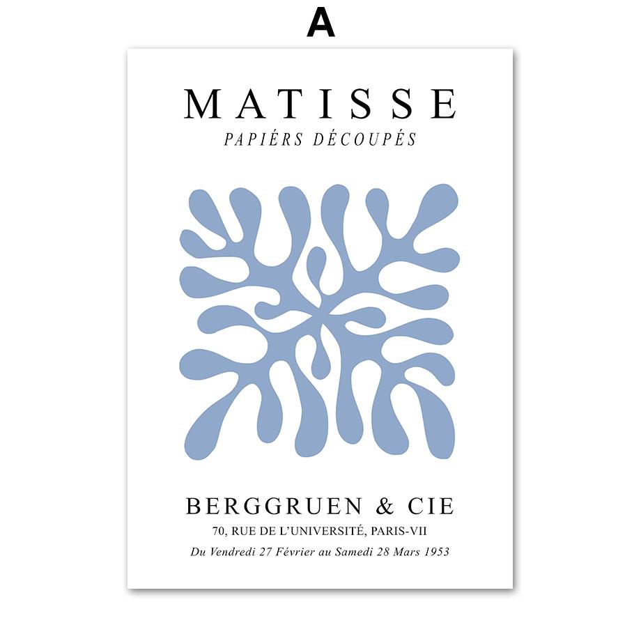 Blue Henri Matisse William Morris Flower Market Wall Art Canvas Painting Posters And Prints Wall Pictures For Living Room Decor