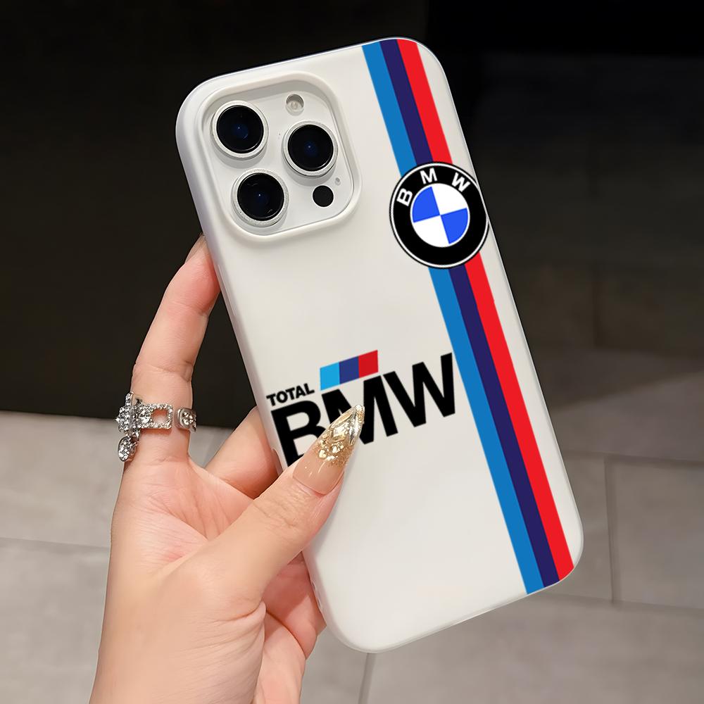 B-BMW-Motorcycle Logo Phone Case For IPhone 17 Air 16 E 15 14 Plus 13 12 11 Pro Max 2 Soft Frosted Candy Transparent Jelly 2-in- Vhpx10