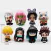 8Pcs/Set Q Version Demon Slayer Action Figure, Sitting Ghost Doll, Tanjiro, Nidouzi, Inosuke, Zenizu Movie Model Toys, Gifs