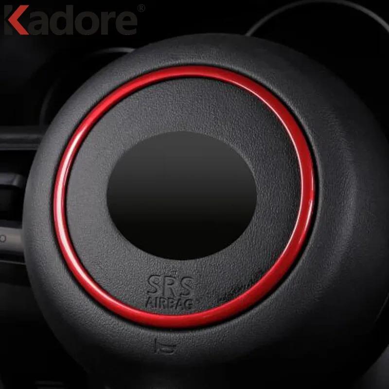 Car Steering Wheel Ring Cover Trim For Mazda CX30 CX-30     2024 Carbon Fiber Interior Muoldings Accessories