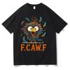 Funny F-Caw-F Chicken Shirts, Sunset Vintage FCAWF Chicken T-Shirt, Sweatshirt, Hoodie Black Bird Shirt, Chicken Meme Shirt