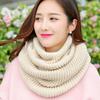 Women's Korean Style Solid Color Knit Wool Pullover Scarf - Autumn/Winter 2025