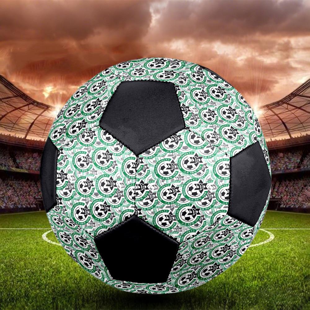 Maccabi-Haifa Indoor Soccer Ball Colorful All Ages Size 5 Machine Stitched PVC Competition Ready Durable High-Bounce