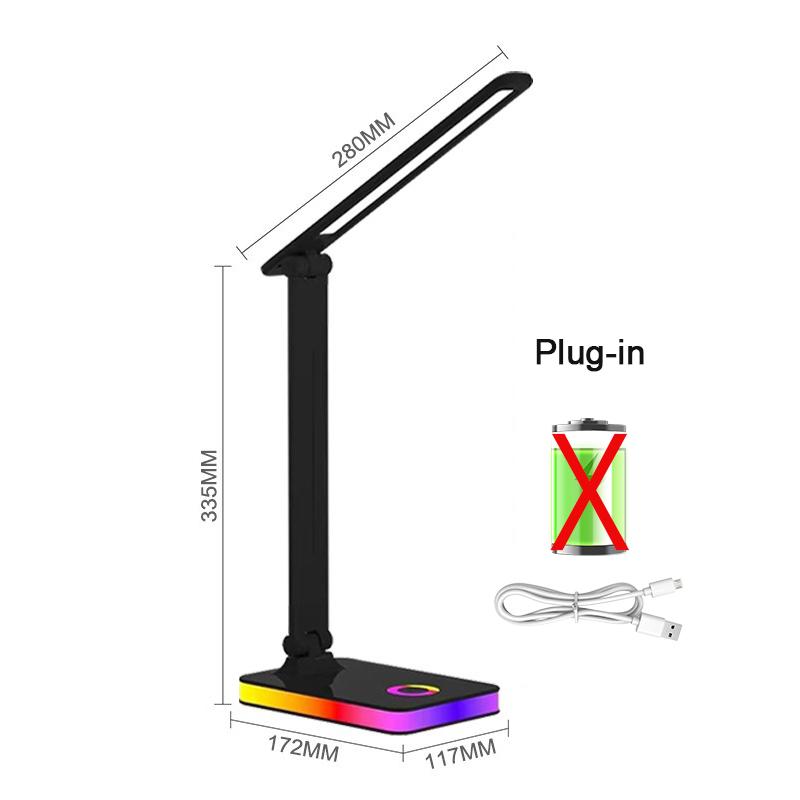 LED Desk Lamp USB Plug In Table Lamp 3 Levels Dimmable Touch Desk Lighting Eye Protection Foldable For Bedroom Desk Light