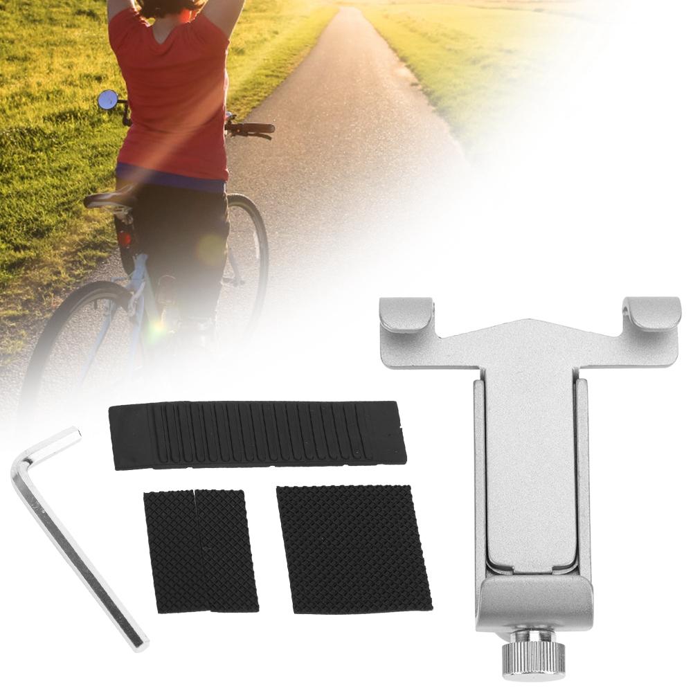 

SJ 01 Aluminium Alloy Bicycle Mobile Phone Holder Cellphone Mount Bracket Bike Cycling AccessorySilver