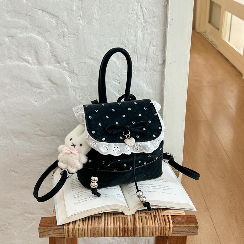 Schoolbag Shuai Mijia sweet girlish niche lace lace women's backpack 1011 new backpack exquisite small schoolbag