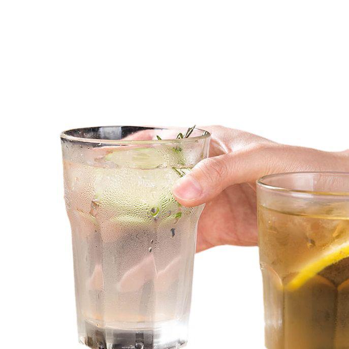 Libbey Large Octagonal Thickened Glass Cup – Heat Resistant, Transparent for Beer, Milk, Juice, Milk Tea, Water.