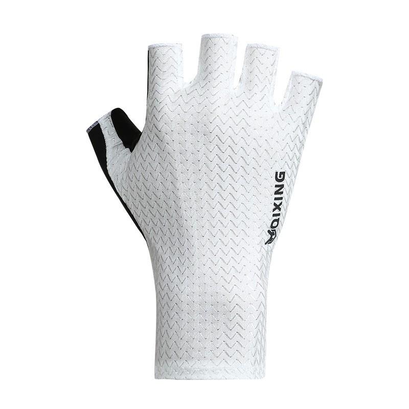 Cycling Gloves Half-Finger Ice Silk Breathable Anti-Slip Gym Outdoor Sports Men Women