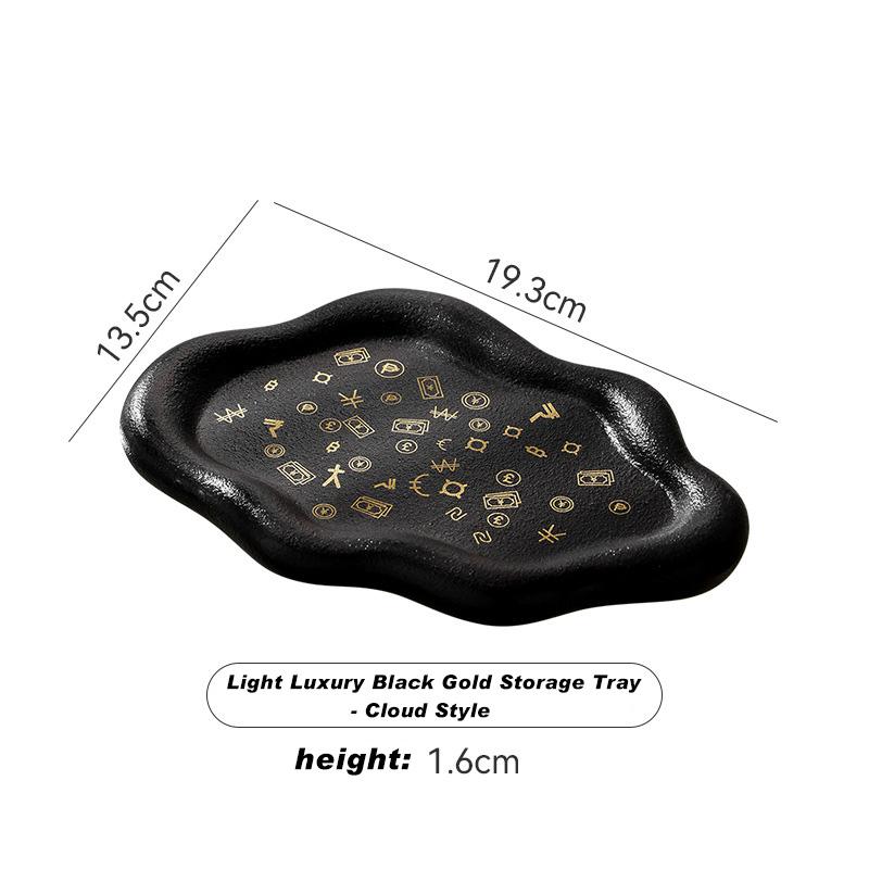 Versilbertes Keramiktablett Internetberühmte Foto-Requisiten Keramik Schmuckornamente Aufbewahrungs-Präsentationstablett