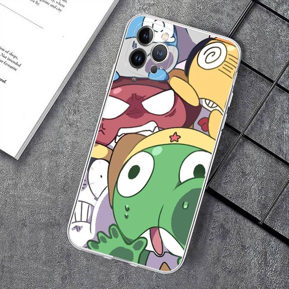 Keroro Frog Cool Gunsou Sergeant Phone Case For IPhone 17 16 15 14 13 12 11 Pro XS Max Plus Soft Silicone Cover
