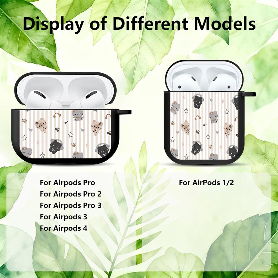 Grid Cartoon Cat Case For Airpods 2 Pro 3 Pro3 Pro2 1 4 Earphone Cases Cover