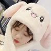 Rabbit Hat Ear Moving Jumping Hat Cute Bunny Plush Hat Cap for Women Girls Cosplay Christmas Party Holiday Hat Props