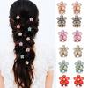 Kapimo 12 Pcs Hair Claw Clips for Women Girls Small Korean Style Pearl Metal Hair Clip Accessories Flower Design (Multicolor)