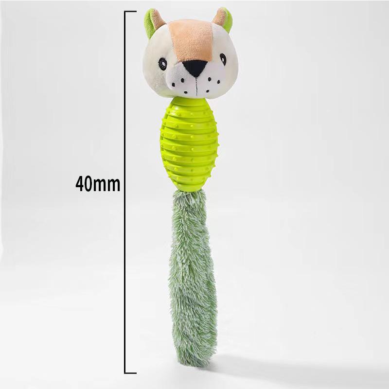 Pet Toy Durable Plush Chew Toy for Dogs - TPR-Enhanced Teeth-Grinding & Bite-Resistant Cartoon Animal Toy Design Pet Supplies