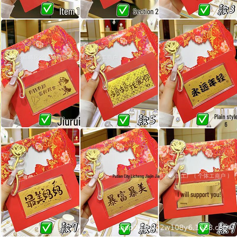 999 Pure Gold Princess Banknote Red Envelope - Mother s Day Greeting Card Mom, I Love You Gift