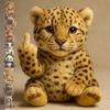 New Middle Finger Plush Cute Animal Desk Statue Mini Home Office Theme Party Bar Table Mood Decoration Props Gift Accessories