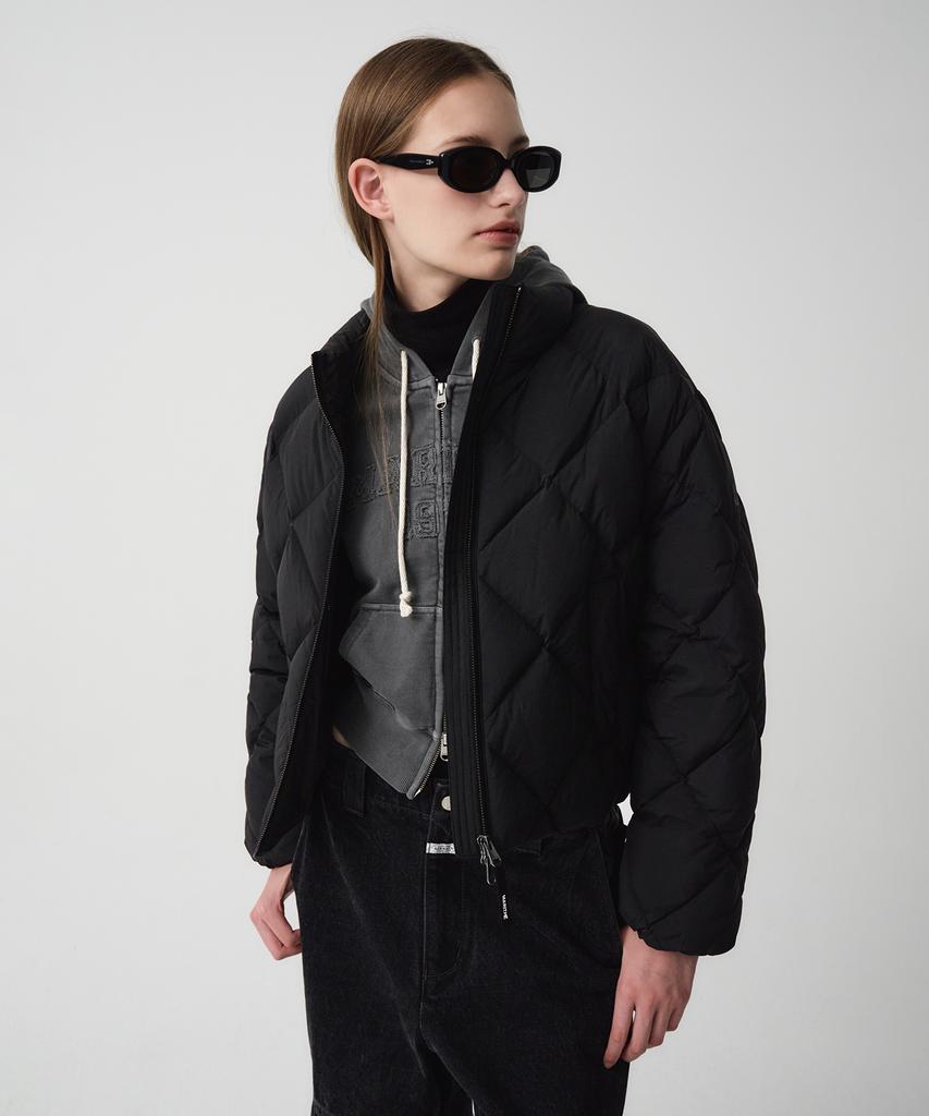 Marith + Franois Girbaud W Crop Goose Down Quilting Puffer Black