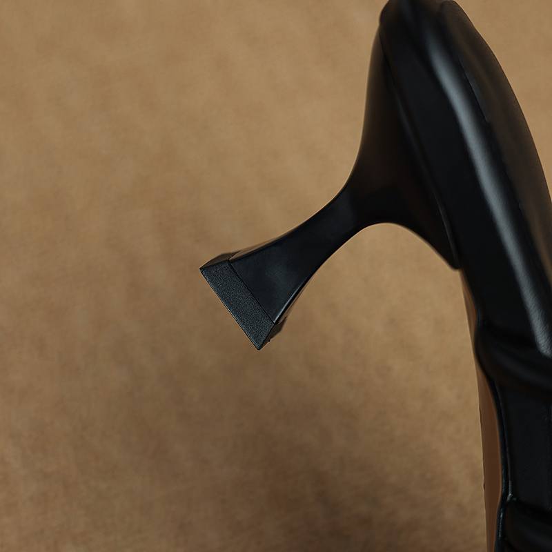 Krazing Pot Mules Mikrovlákno Peep Toe Stiletto Tenké vysoké podpatky Letní boty Velikost 44 Velikost 43 Crystal Dámské Sandály