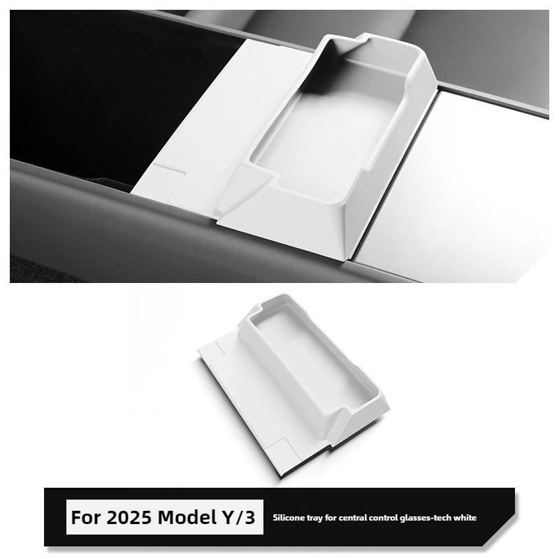 Car Glasses Tray Center Console Armrest Storage Box Organizer Accessories for Tesla Model Y Launch 2025+ Juniper