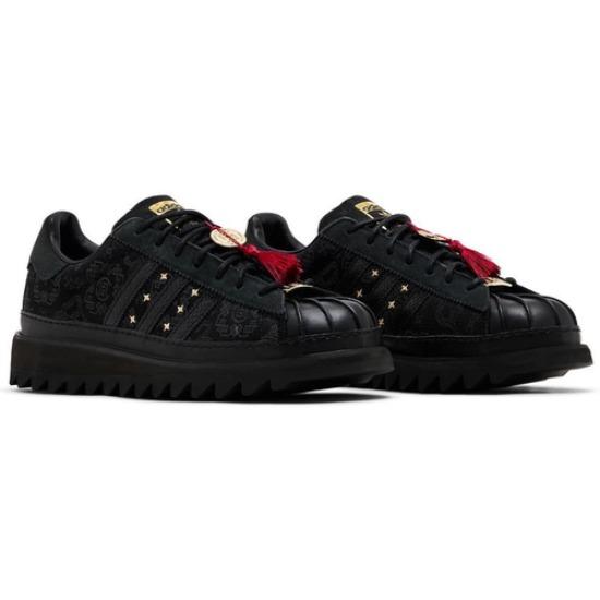 CLOT x adidas originals Superstar 'Anul Nou Chinezesc' JR5114 Unisex Negru