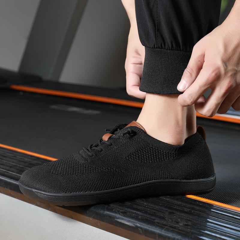 Minimalist Knitted Walking Shoes Women Men Wide Toe Casual Shoes Light Training Sneakers Breathable Barefoot Flats