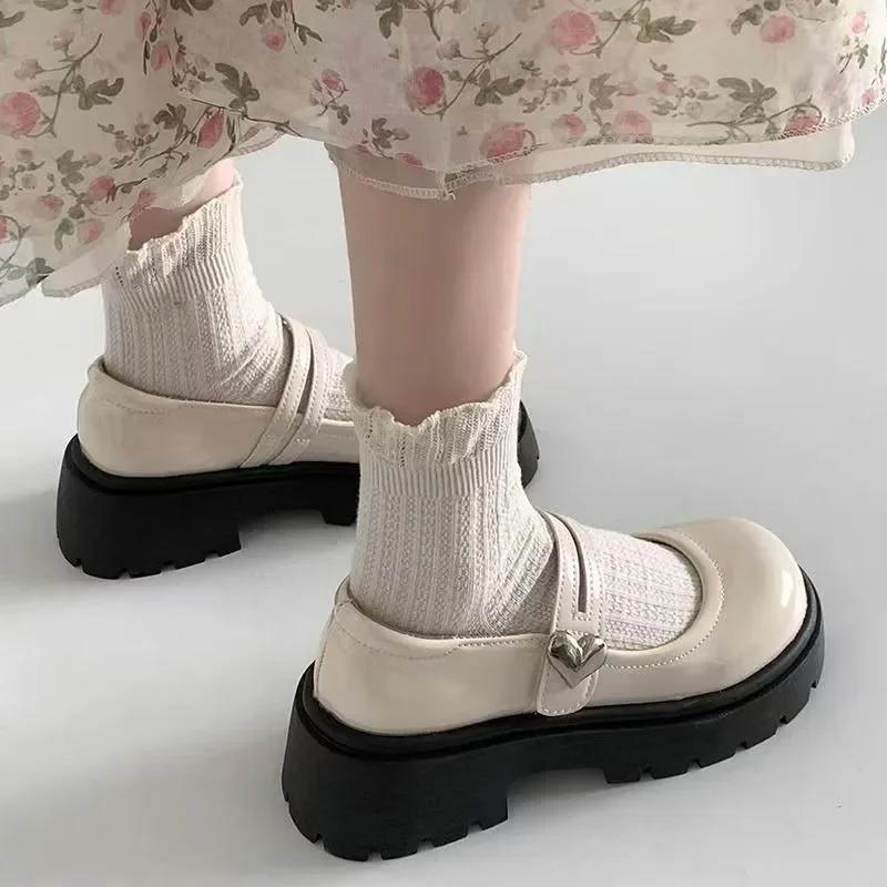 Fashion Loafers Women Autumn New Black Platform Flats Shoes Women Loafers Slip On Boat Shoes Designer Casual Leather Oxfords