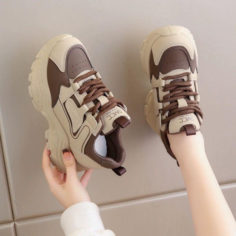 Women Casual Chunky Shoes Autumn New Comfortable Wear-resistant Running Shoes Trend Breathable All-match Women Sneakers De Mujer