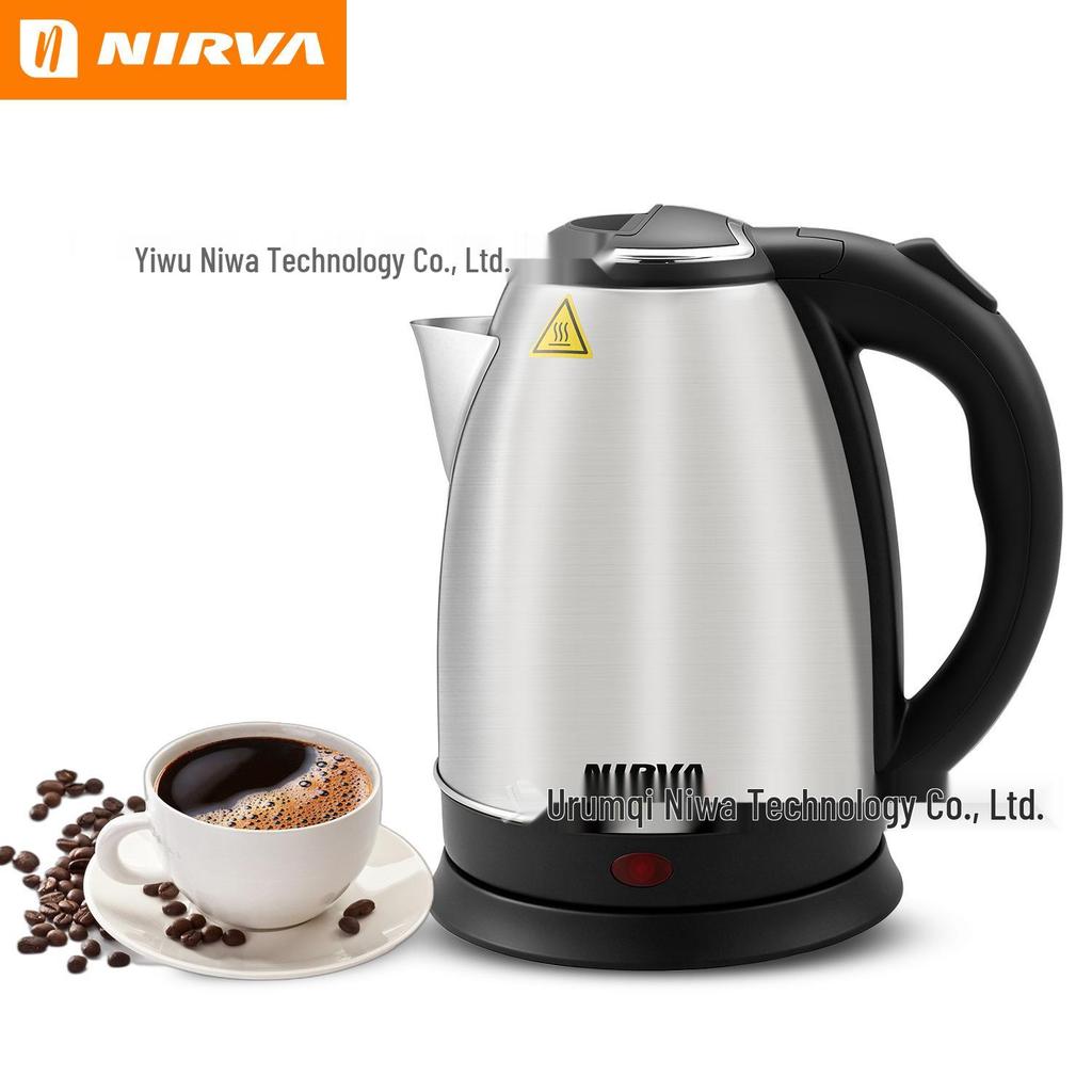 Stainless Steel Electric Kettle with Auto Shut-Off, 2.0L Food Grade Tea Maker