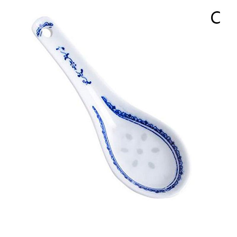 1Pcs Ceramic Spoon China Soup Spoon Stir Soup Spoons For Soup And Rice Kitchen
