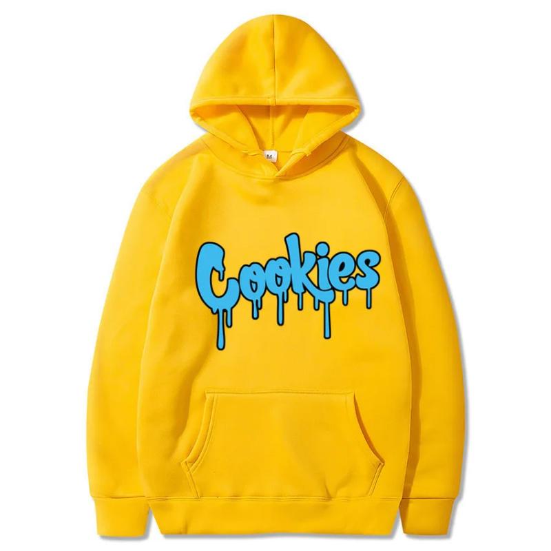 2025 New Anime Cookies Printed Fleece Men's Autumn and Winter Men's and Women's Sweatshirts Hoodies