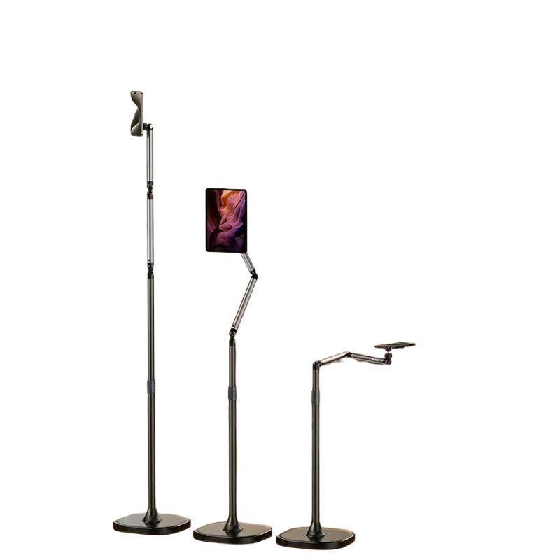 Floor-Standing Articulated Magnetic Phone Holder for Live Streaming, Overhead Shots, Mirroring, and Bedside Use