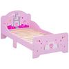Kinderbett Prinzessinnenschloss Thema mit Seitengittern Lattenrost Möbel für 3 - 6 Jahre Rosa 143 x 73 x 60 cm