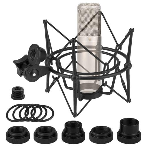 Geekria for Creators Microphone Shock Mount Compatible with Rode NT-USB, NT1-A, NT2-A, NT1000, NT2000, Procaster, and K2, Anti-Vibration Suspension Ad