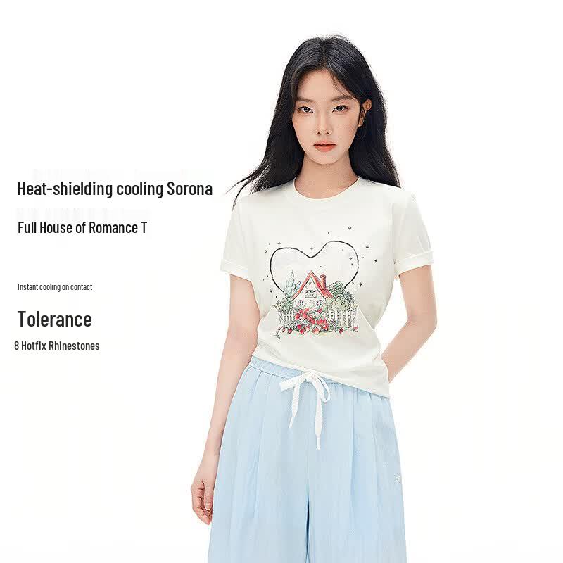

Ledian Cooling Strawberry Print Loose-Fit T-Shirt M