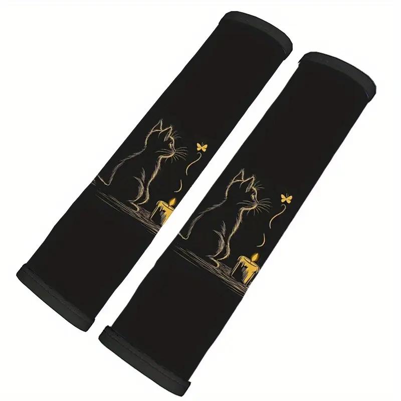 

2pcs Car Seat Belt Shoulder Pad Cute Cat Car Seat Belt Shoulder Cover Interior Decoration Accessories for Men and Women