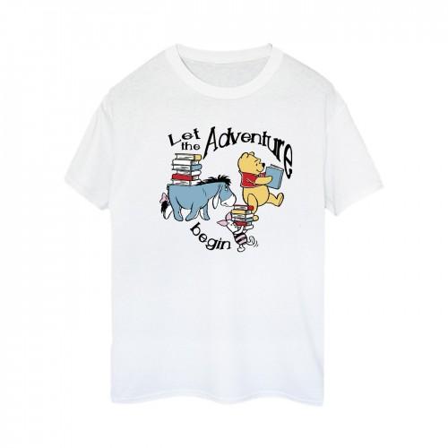 Winnie the Pooh Womens/Ladies Let The Adventure Begin Cotton Boyfriend T-Shirt