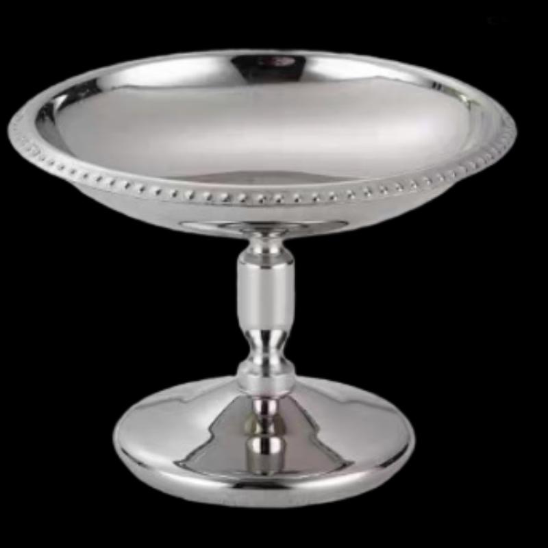 Hammered Stainless Steel Stemmed Glass