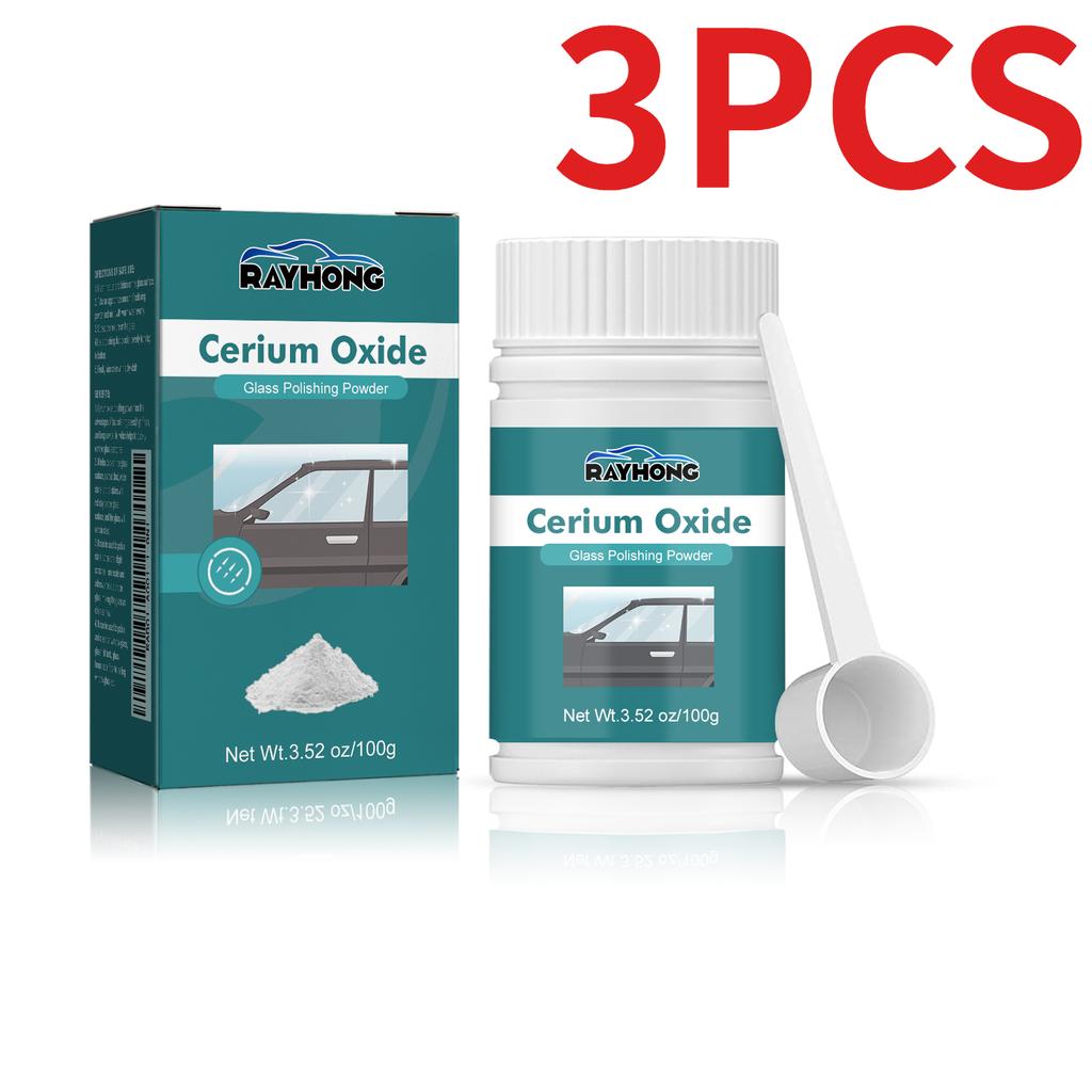 Poudre à polir le verre d'oxyde de cérium Nettoyant pour rayures de fenêtre Pare-brise Outil de réparation Tampon de polissage Cirage Poudre à polir