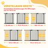 Adjustable Safety Gate W/ Three Extensions, Four Adjustable Screws, Black