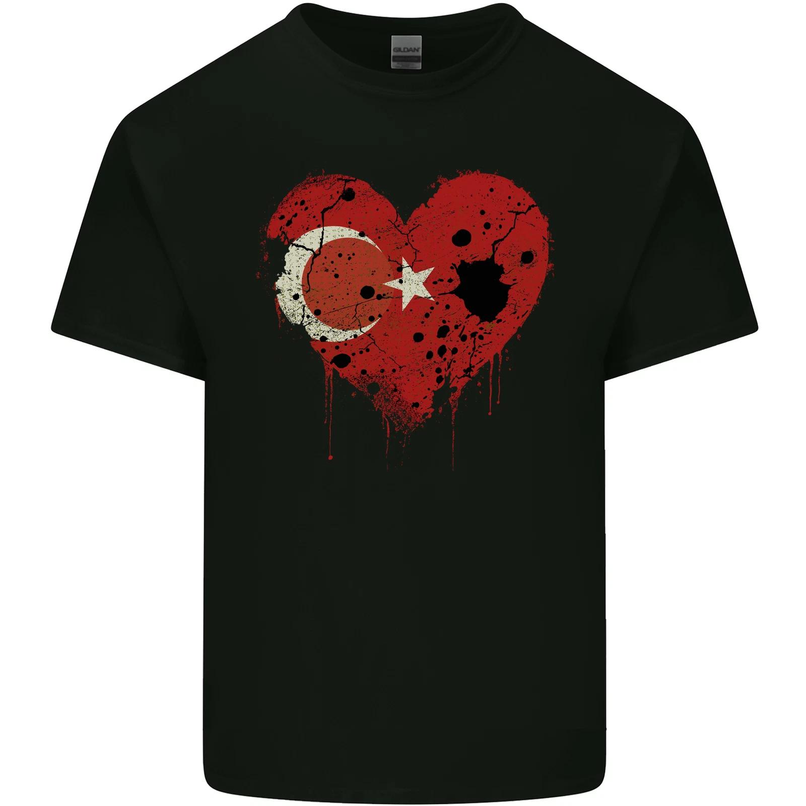 

Love Turkey Flag Turkish Day Football Kids T-Shirt Childrens XL