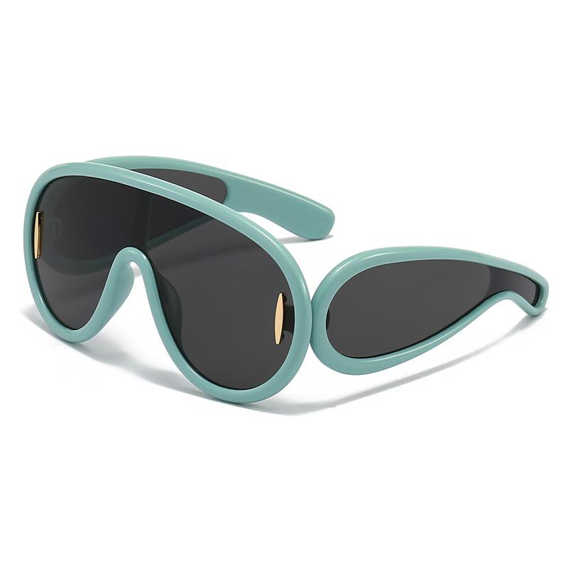 Y2K Vintage Oversized Pilot Sunglasses UV400 Fashion Mirror Shades Trendy Punk Cool Sun Glasses For Women Men