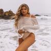 Summer Women's Mesh Knit Bikini Cover-up Cardigan: European & American Style