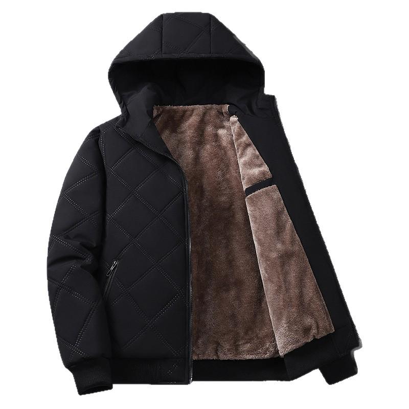 Winter Fashionable Hooded Cotton Jacket with Fleece, Thickened & Trendy, Available for Bidding