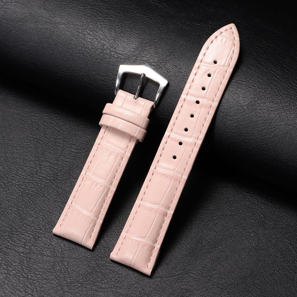 Strap 14mm 16mm 18mm 20mm 22mm High Quality Calfskin Genuine Cowhide Pin Buckle for Men Women Universal Watch Band Accessories