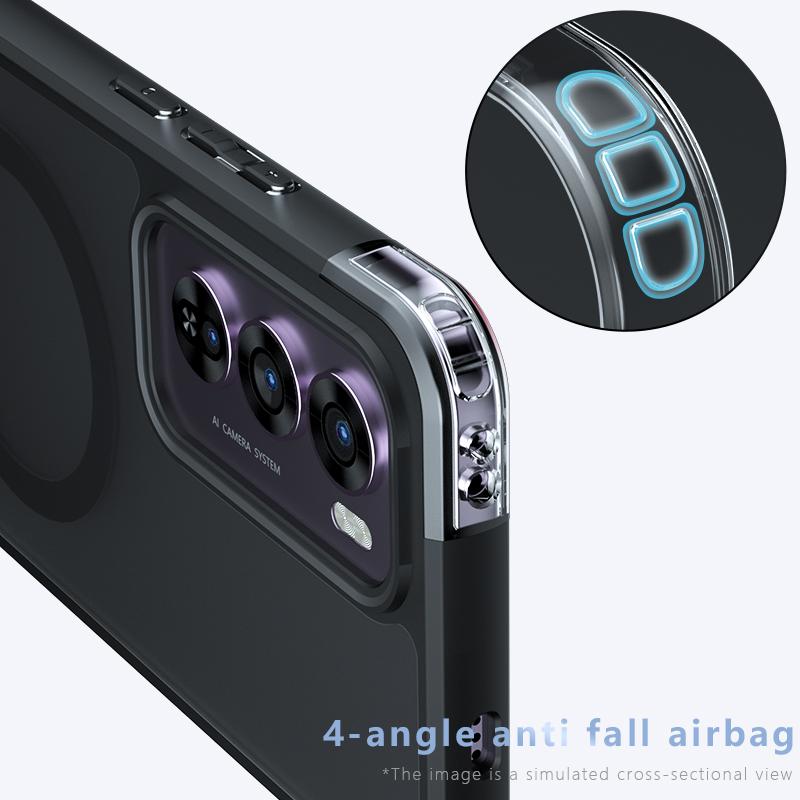 For Oppo Reno12 Reno11 F F27 12Fs Pro Case Matte Magsafe Drop-proof Built-in Airbag Corner Non-yellowing Material Soft Cover